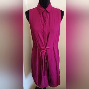 Tommy Hilfiger Magenta Sleeveless Midi Dress